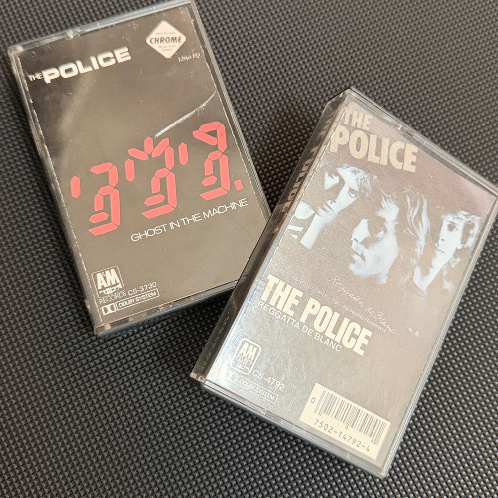 Vintage Cassette Tapes - The Police - set of 2